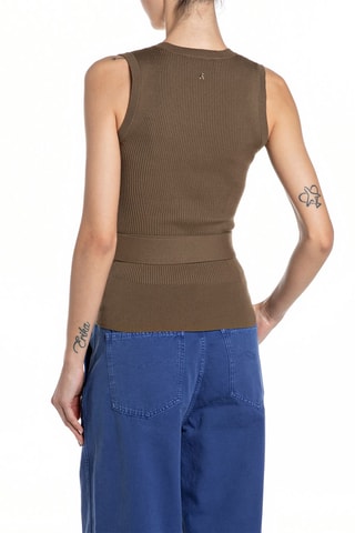 Top sans manches - Marron