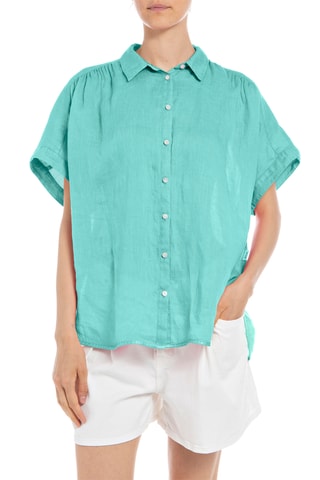 Chemise en lin - Bleu