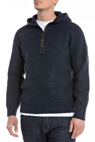 Pull à capuche - Bleu marine
