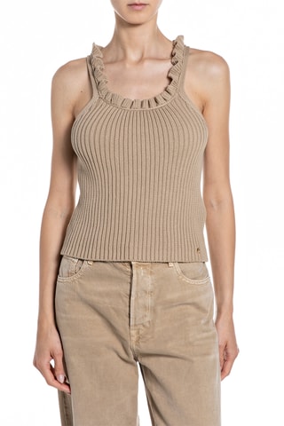 Top sans manches - Beige