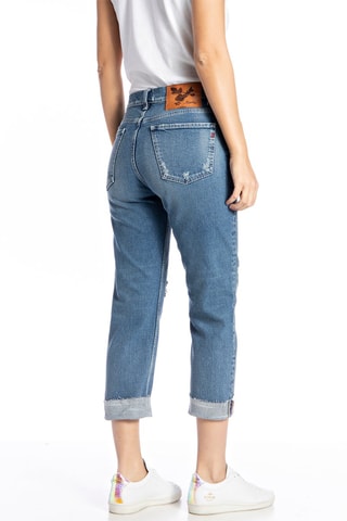 Jean taille haute Straight Maijke - Bleu