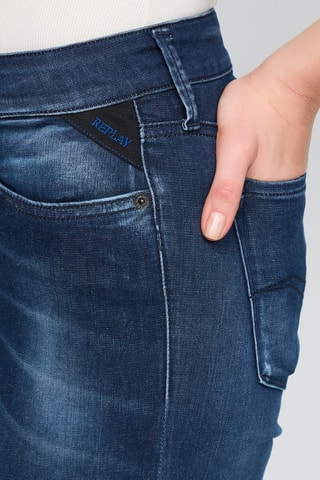 Jean taille haute skinny Luzien - Bleu foncé