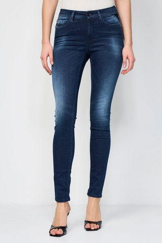 Jean taille haute skinny Luzien - Bleu foncé