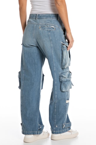 Pantalon cargo - Bleu clair