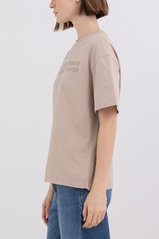 T-shirt en coton biologique - Taupe