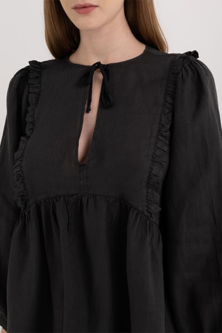 Blouse en lin - Noir