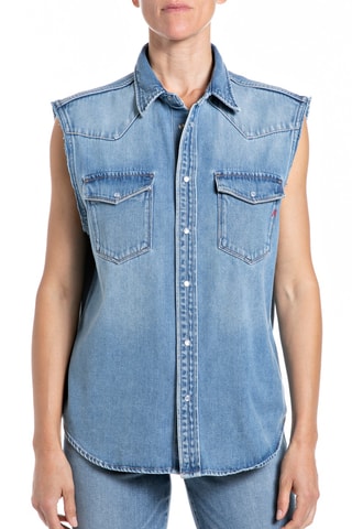 Chemise sans manches - Bleu