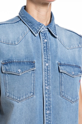 Chemise sans manches - Bleu