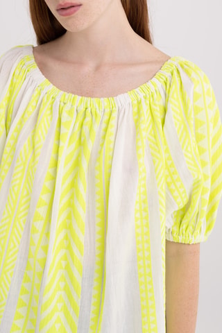 Blouse - Blanc et jaune