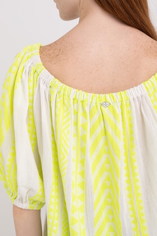 Blouse - Blanc et jaune
