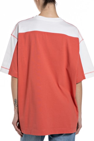 T-shirt - Écru et rouge