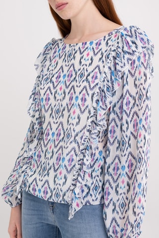 Blouse - Blanc et rose
