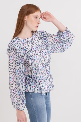 Blouse - Blanc et rose