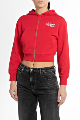Sweat à capuche - Rouge