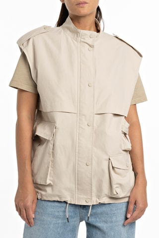 Veste sans manches - Écru