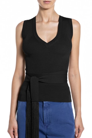 Top sans manches - Noir