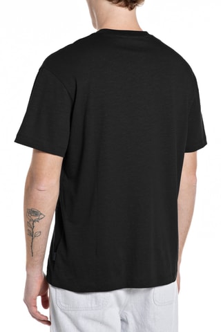 T-shirt en lin - Noir