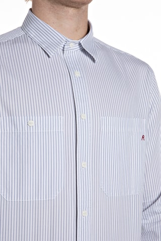 Chemise - Blanc et bleu clair