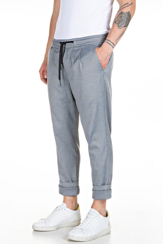 Pantalon - Bleu clair et marron