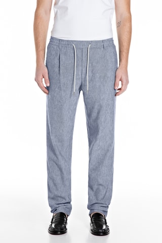Pantalon - Bleu marine et écru