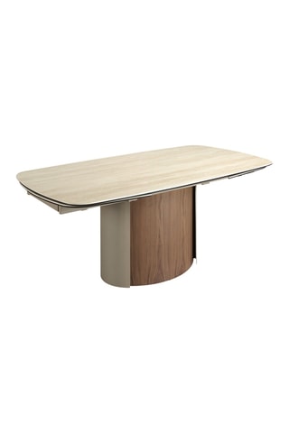 Table à manger extensible en marbre - 180 x 100 x 76 cm