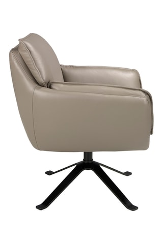 Fauteuil pivotant en cuir - Gris et noir