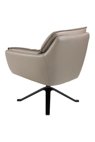 Fauteuil pivotant en cuir - Gris et noir