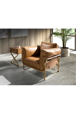 Fauteuil - Camel - En cuir