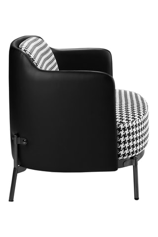 Fauteuil - Noir et blanc - Effet cuir