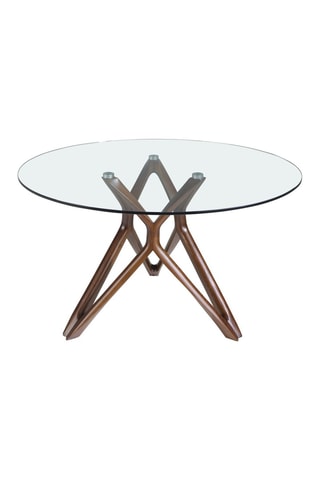 Table à manger en noyer - 130 x 75 x 130 cm