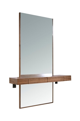 Miroir avec étagère - Naturel