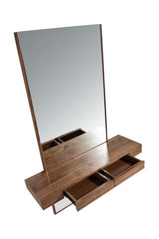 Miroir avec étagère - Naturel