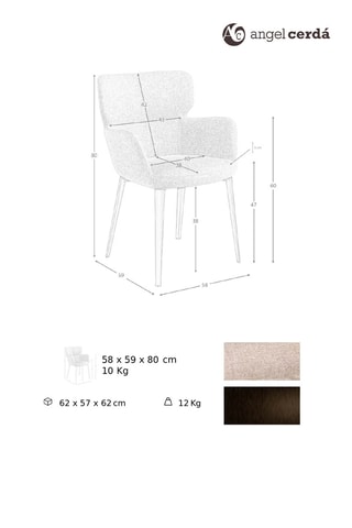 Chaise - 58 x 80 x 59 cm