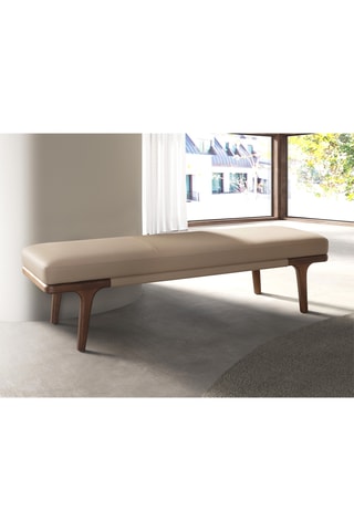 Banquette - Beige - En tissu polypiel - 162 x 50 x 43 cm