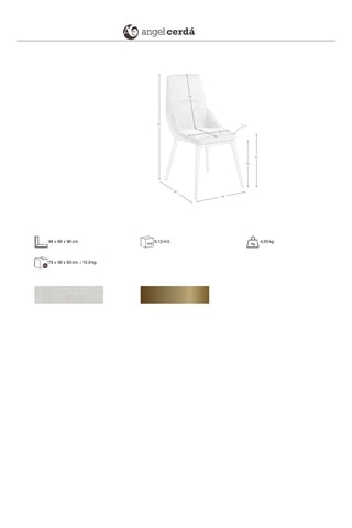2 chaises - 48 x 90 x 60 cm