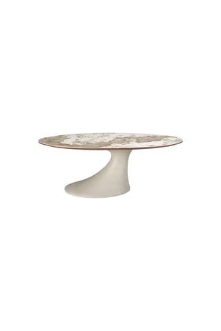 Table à manger en porcelaine et bois - 220 x 110 x 75 cm