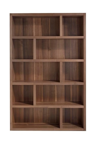 Bibliothèque en bois - Imitation noyer - 128 x 27 x 199 cm