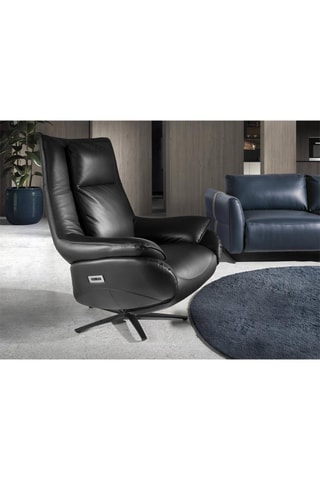 Fauteuil  - Noir - En cuir
