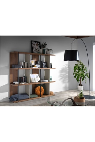 Bibliothèque en noyer -  71 x 170 x 40 cm