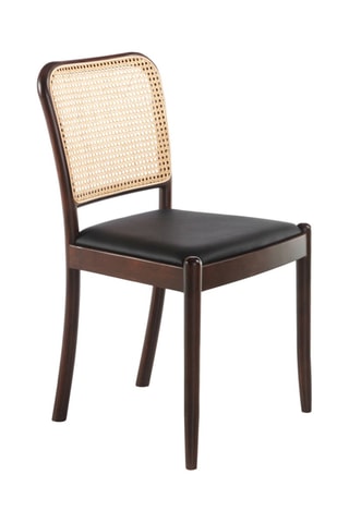 2 chaises bois et rotin - 126 x 197 x 25 cm