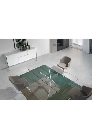 Table à manger en verre - 160 x 75 x 95 cm