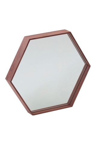 Miroir hexagonal - 46 x 40 x 6 cm - Naturel