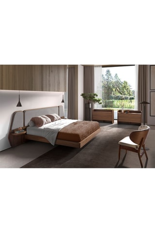 Lit en bois avec sommier en pin - Couchage 180 x 200 cm