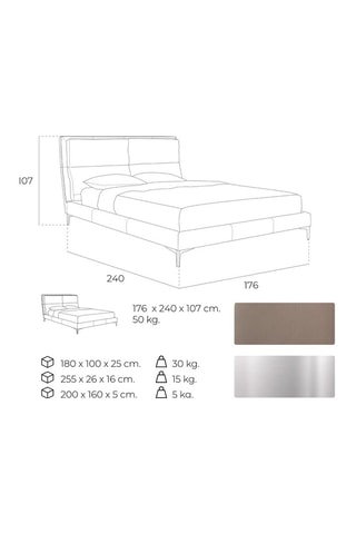 Lit en pin - Couchage 160 x 200 cm