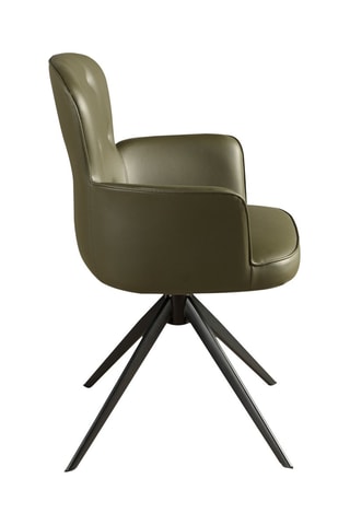 Fauteuil - Vert - Effet cuir