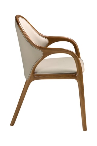 Fauteuil - Beige - En synthétique, vinyle et polyester