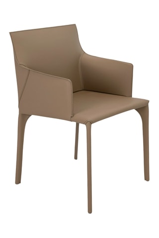 Fauteuil - Beige - En cuir