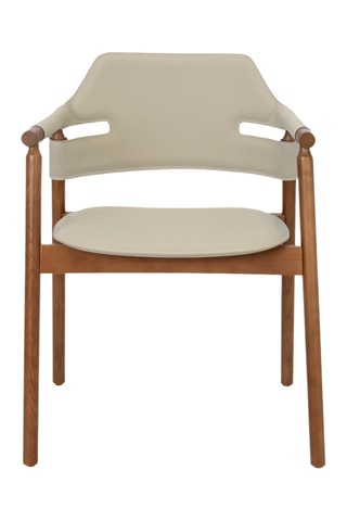 Fauteuil - Beige - En cuir