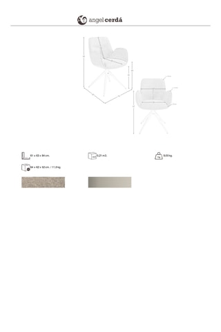 Fauteuil - Beige - En polyester