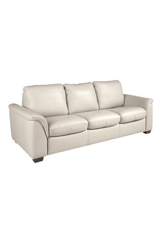 Canapé convertible - Beige - 3 places - En cuir